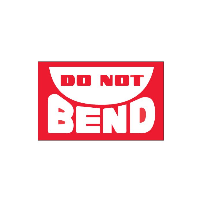 3" x 5" - "Do Not Bend" Labels