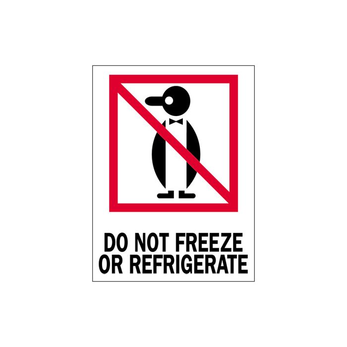 3" x 4" - "Do Not Freeze or Refrigerate" Labels