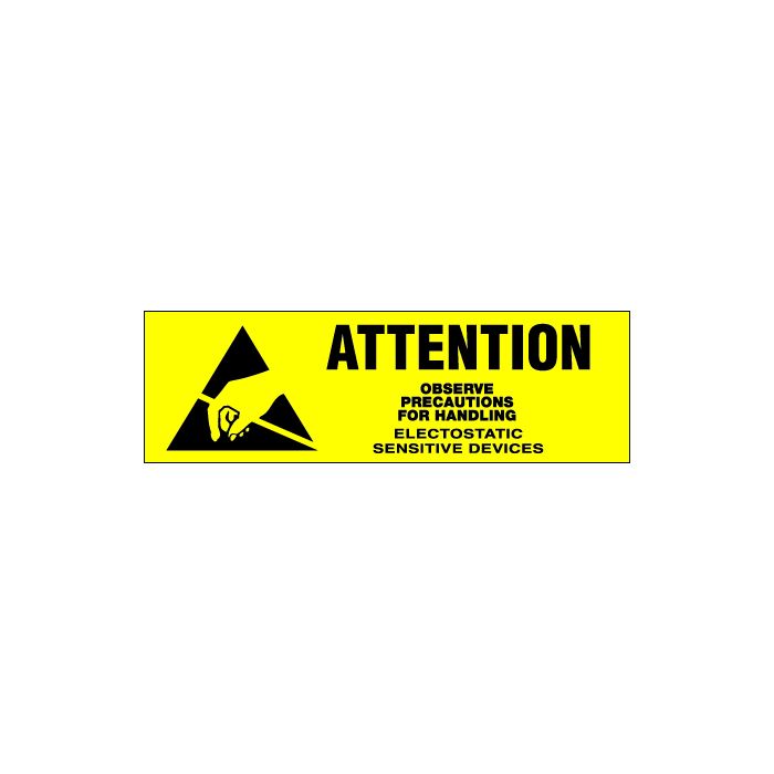 5/8" x 2" - "Attention - Observe Precautions" Labels