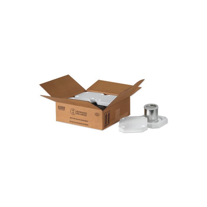 10 1/4" x 10 1/4" x 6 3/16" 4 - 1 Quart Foam Haz Mat Shipper Kit