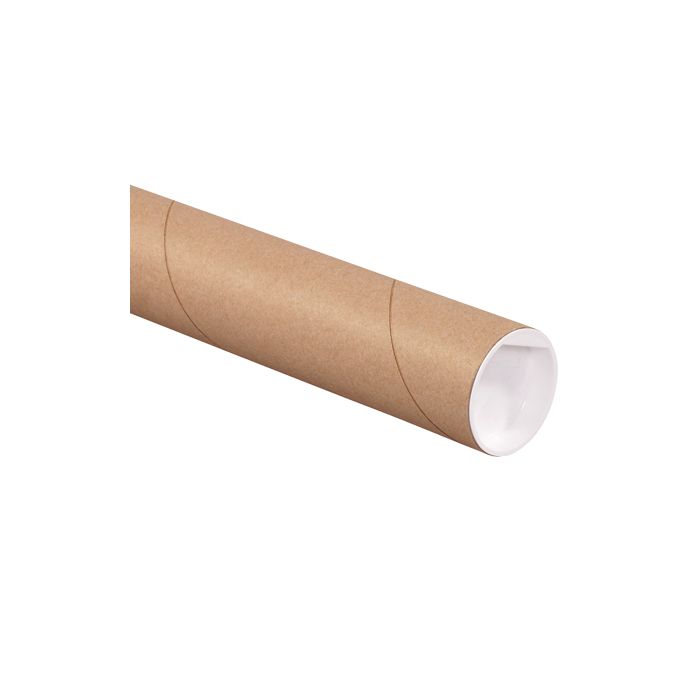 2" x 20" Kraft Mailing Tubes with Caps