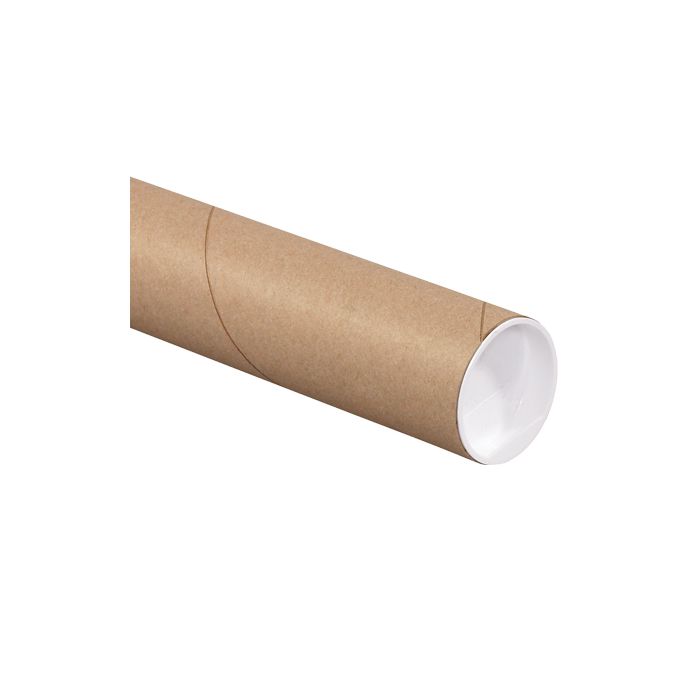 2 1/2" x 20" Kraft Mailing Tubes with Caps