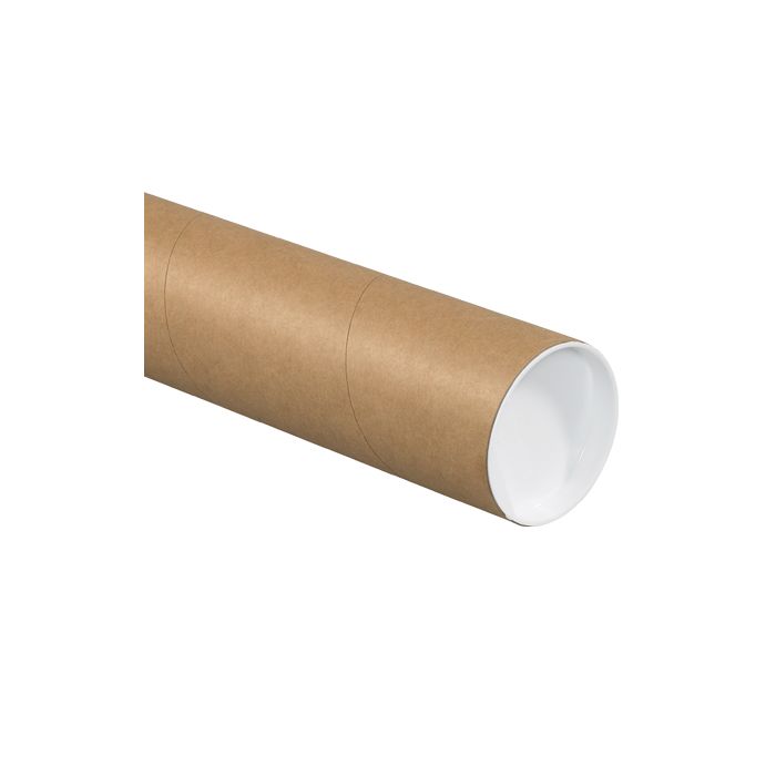 3" x 20" Kraft Mailing Tubes with Caps