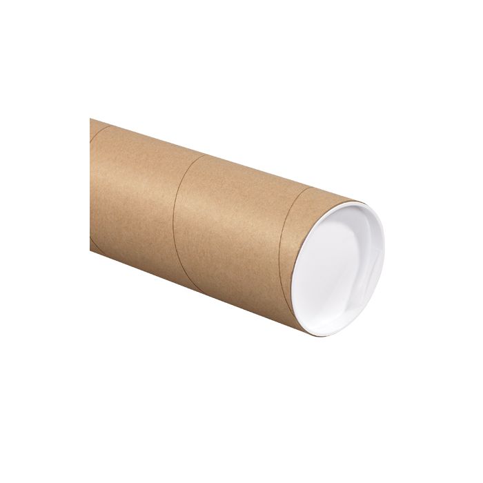 4" x 20" Kraft Mailing Tubes with Caps