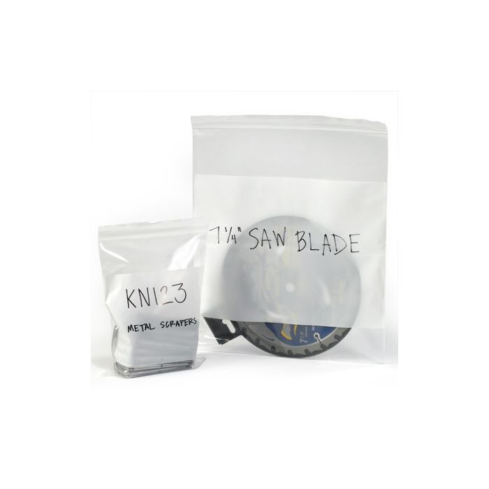 18" x 20" - 6 Mil White Block Reclosable Poly Bags