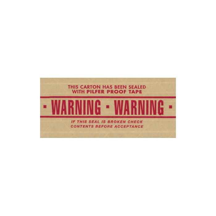 3" x 450' - "Warning" Central - 260 Pre-Printed Reinforced Tape